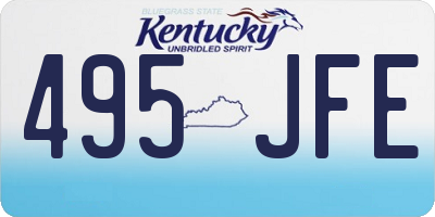 KY license plate 495JFE