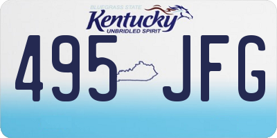 KY license plate 495JFG
