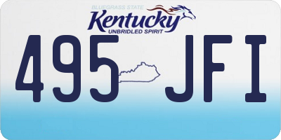 KY license plate 495JFI