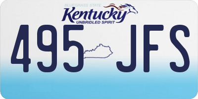 KY license plate 495JFS