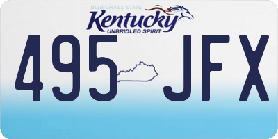 KY license plate 495JFX