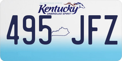 KY license plate 495JFZ
