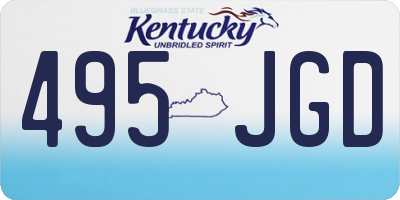 KY license plate 495JGD