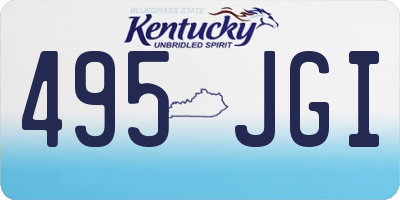 KY license plate 495JGI