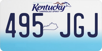 KY license plate 495JGJ