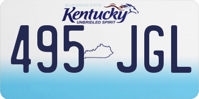 KY license plate 495JGL