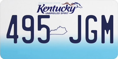 KY license plate 495JGM