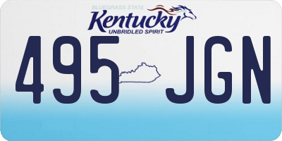 KY license plate 495JGN