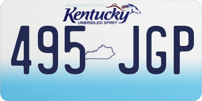 KY license plate 495JGP
