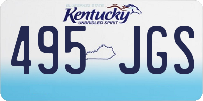 KY license plate 495JGS