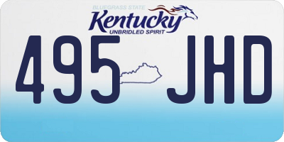KY license plate 495JHD