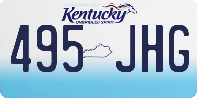 KY license plate 495JHG
