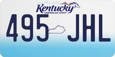 KY license plate 495JHL