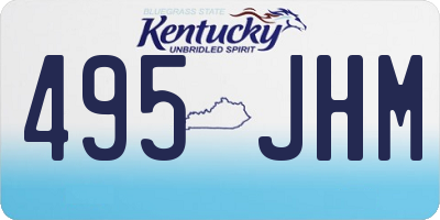KY license plate 495JHM