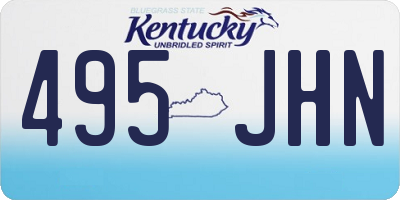 KY license plate 495JHN