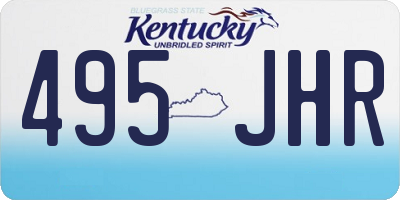 KY license plate 495JHR