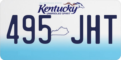 KY license plate 495JHT