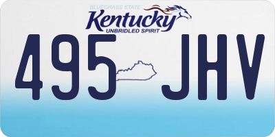 KY license plate 495JHV