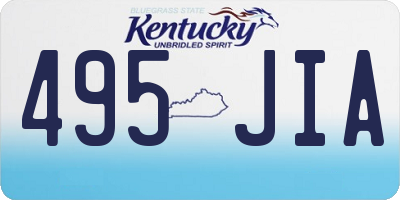 KY license plate 495JIA