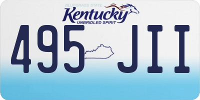KY license plate 495JII