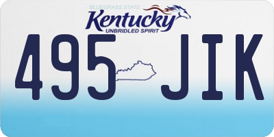 KY license plate 495JIK