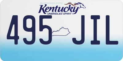 KY license plate 495JIL