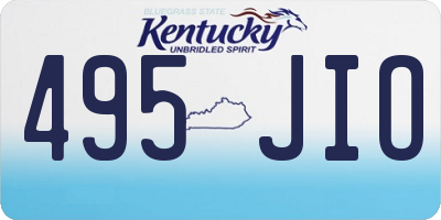 KY license plate 495JIO