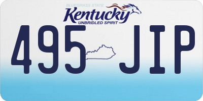 KY license plate 495JIP