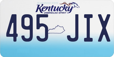 KY license plate 495JIX