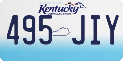 KY license plate 495JIY