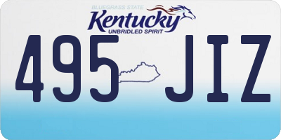 KY license plate 495JIZ