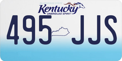 KY license plate 495JJS