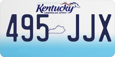 KY license plate 495JJX