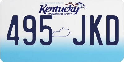 KY license plate 495JKD
