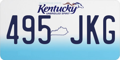 KY license plate 495JKG