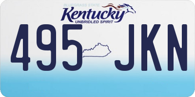 KY license plate 495JKN