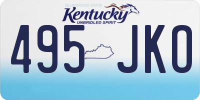 KY license plate 495JKO