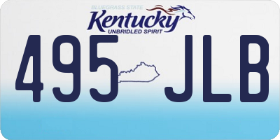 KY license plate 495JLB