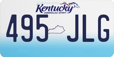 KY license plate 495JLG