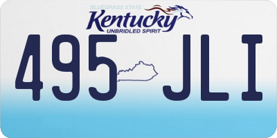 KY license plate 495JLI