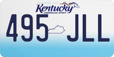 KY license plate 495JLL