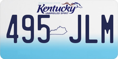 KY license plate 495JLM