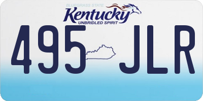 KY license plate 495JLR