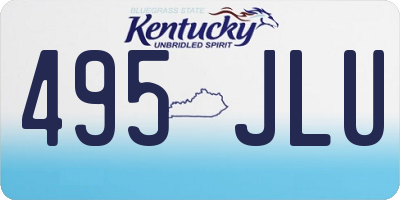 KY license plate 495JLU