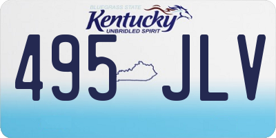 KY license plate 495JLV