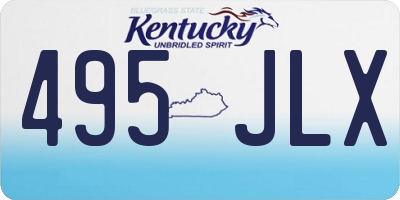 KY license plate 495JLX