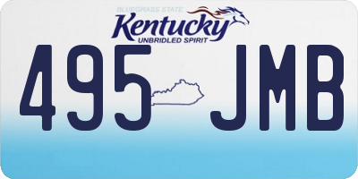 KY license plate 495JMB