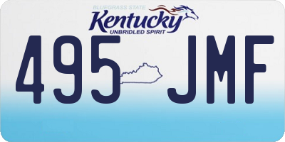KY license plate 495JMF