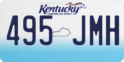 KY license plate 495JMH