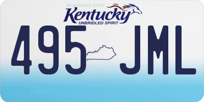 KY license plate 495JML